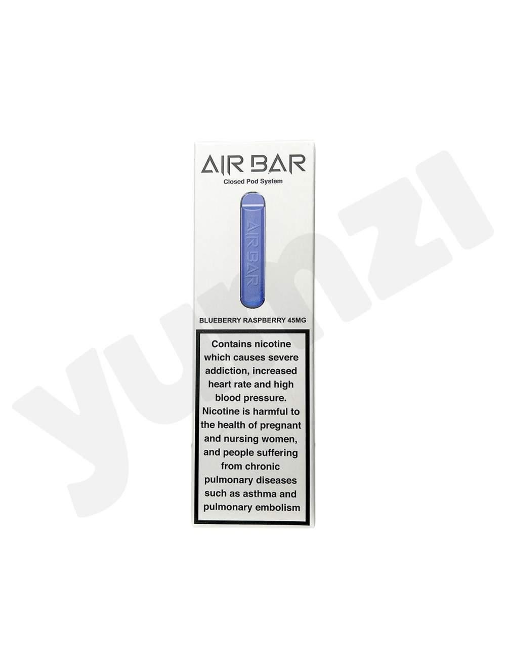 Air Bar Closed Pod System 45 mg 500 Puffs Blueberry Raspberry