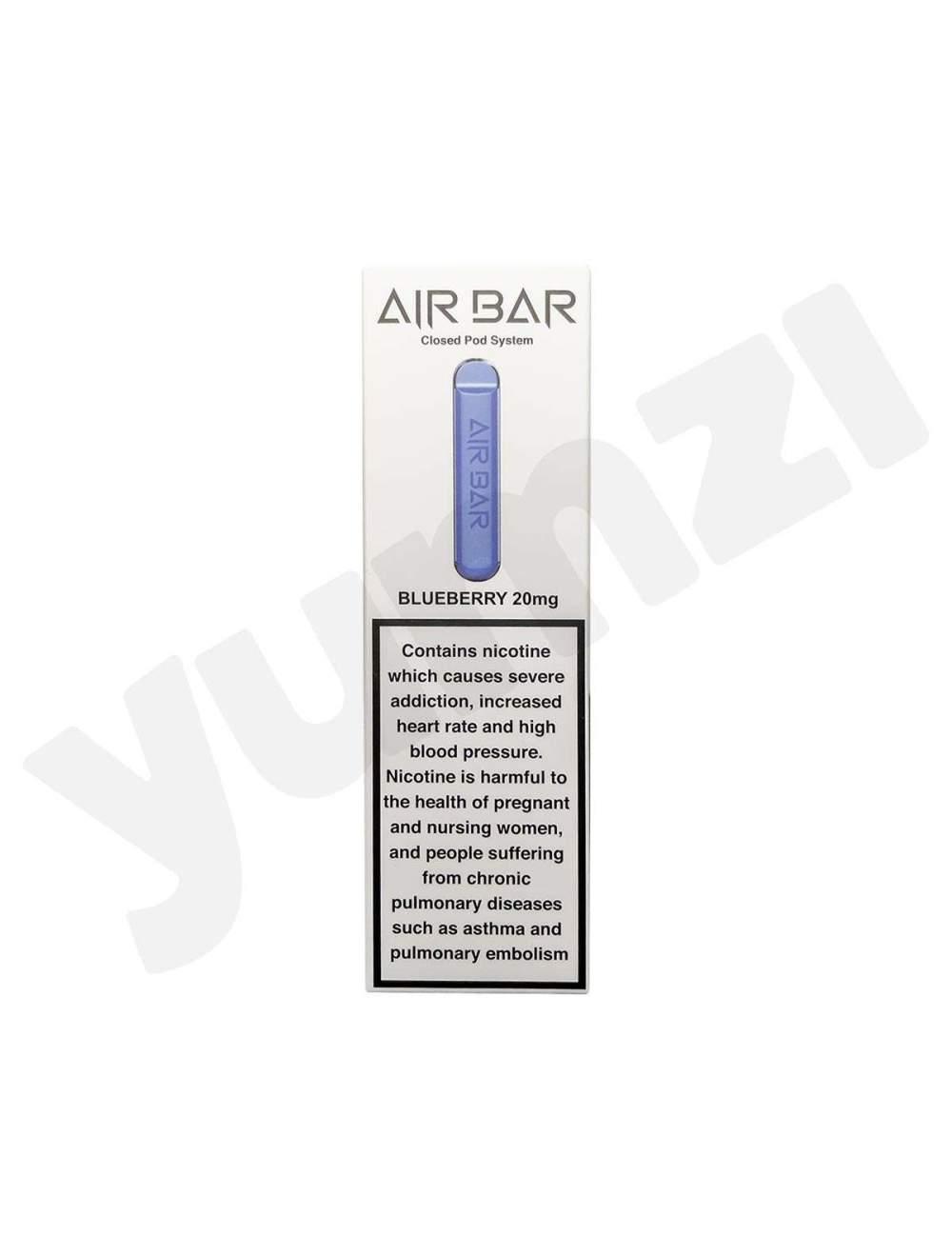 Air Bar Closed Pod System 20 mg 500 Puffs Blueberry