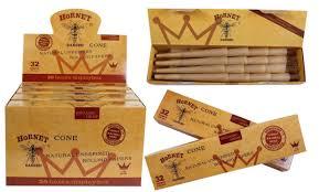 Hornet Natural Unrefined Hemp Rolling Paper 32 pc Pack Brown