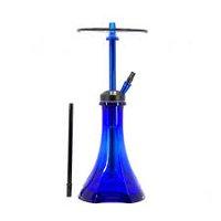 Pyramids Small Glass Hookah Blue Black Matt